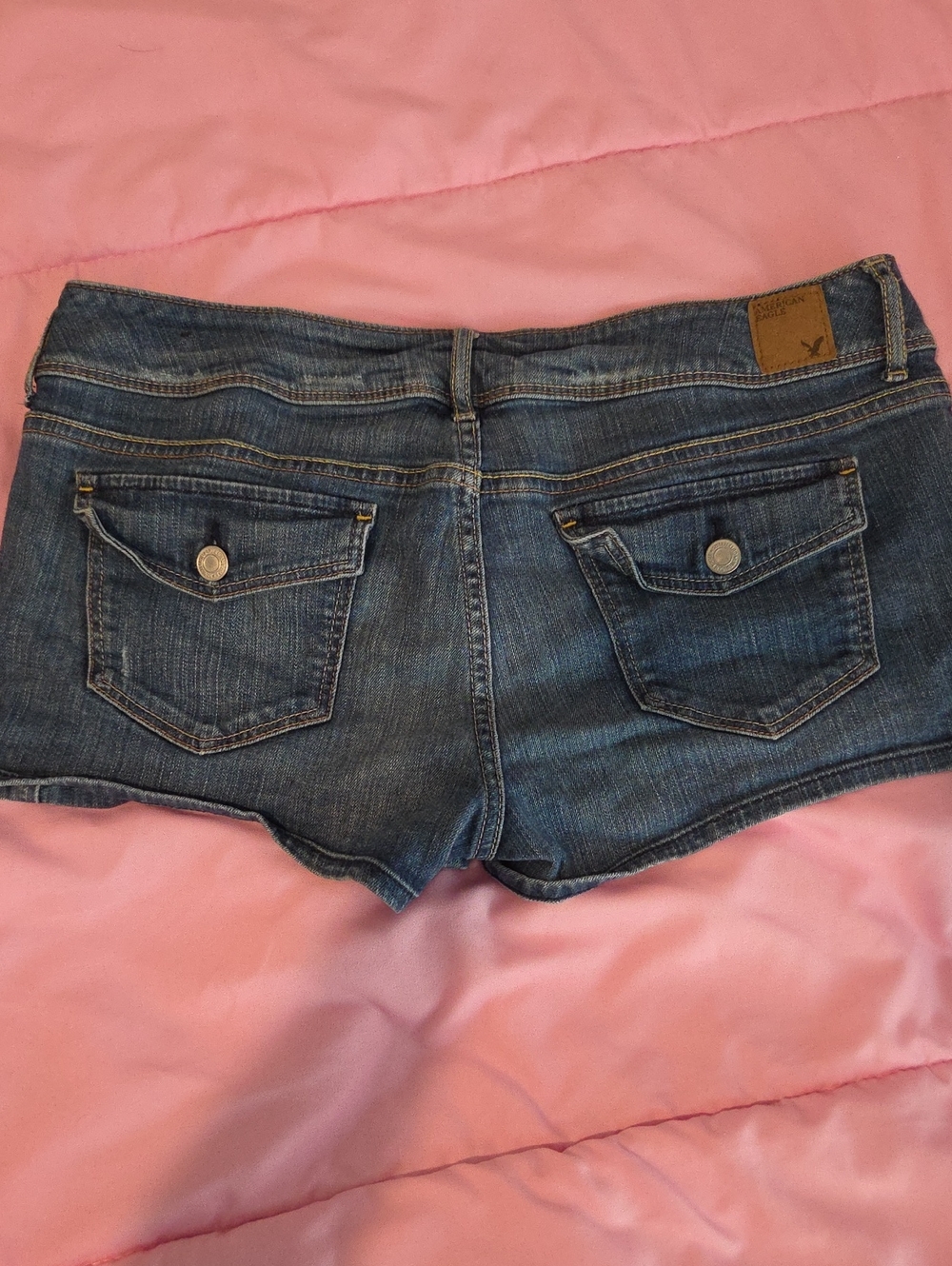 American Eagle Outfitters Blue Denim Micro Shorts - Picture 3 of 6
